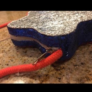 Glitter Star Purse Red Blue Silver